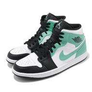 【NIKE 耐吉】休閒鞋 Air Jordan 1代 Mid 男鞋 AJ1 喬丹 蒂芬妮綠 8孔 白 綠 黑(554724-132)