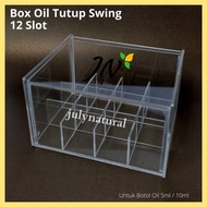 ▼☂ Mg13rRrx Box Acrylic Essential Oil untuk Botol 10ml 15ml (12 Sekat) / Box Akrilik / Kotak Akrilik
