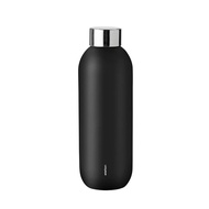 丹麥 Stelton Keep Cool Bottle 600ml 丹麥 俐落有型 保溫保冰 不鏽鋼 隨行瓶（黑色）
