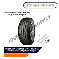 YOKOHAMA 185/60R15 E70B ASPEC DB 84H Car Tires w/ Free Stainless Tire Valve and 120g Wheel Weights