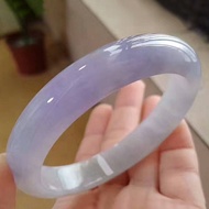 玉鐲 緬甸老坑玉鐲翡翠手鐲子冰糯種紫羅蘭玉鐲子飄綠貴妃鐲 韓菲兒 居家生活節