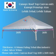 tent Canvas Only 20 ' x 20' Pyramid Canopy Tent White Silver PVC Tarpaulin Event Tent Kanopi Kenduri Kahwin