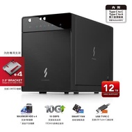 Probox USB 3.1 Gen-II 3.5/2.5吋 四層式儲存SATA硬碟外接盒(雙介面版) 支援 Mac 與 PC