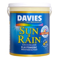 Davies Sun and rain odorless elastomeric paint for concrete/masonry (colors available) GALLON SIZE