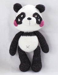 handmade panda and Fox Amigurumi fox Crochet Knitted Stuffed animals wild animals doll toy baby Christmas gift Prop Accessories