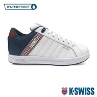 【K-SWISS】格紋防水時尚運動鞋 Lundahl WP-男-白/藍/紅(06100-175)