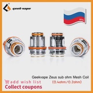 5 Buah/Lot Geekvape Zeus Kumparan Jala 0.4ohm Z1/ 0.2ohm Z2 Kumparan Vape Inti untuk Zeus Sub Ohm Tank / Aegis Legend Kit Kumparan Penggantian