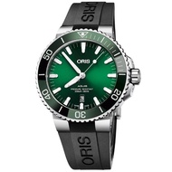 【ORIS 豪利時】Aquis 時間之海潛水300米日期機械錶-綠水鬼/43.5mm(0173377304157-0742464EB)