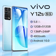 โทรศัพท์มือถือ ของแท้ VIVO Y12s โทรศัพท์ รองรับ2ซิม Smartphone 4G/5G โทรศัพท์สมา แรม12GB รอม512GB โทรศัพท์ถูกๆ มือถือ Mobile phone โทรศัพท์ถูกๆ มือถือราคาถูกๆ โทรศัพท์สำห รับเล่นเกม โทรสับราคาถูก มือถือ โทรศัพท์สำห ส่งฟรี โทรศัพท์ราคถูก
