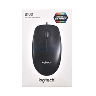 ✴☎◆ LOGITECH USB Optical Mouse (B100) Black