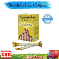 Chocolatos Rolls box isi 8.5 gr x 24pcs - Chocolatos 1 Box - Snack Rentengan - Jajan rencengan - Snack kekinian - Snack 500an - Jajajan Anak