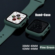 แก้ว + กรณี + สายคล้องคอสำหรับAppleนาฬิกาวง 44 มิลลิเมตร 40 มิลลิเมตรIW Atchวง 42 มิลลิเมตร 38 มิลลิเมตรซิลิโคนกันชน + สร้อยข้อมือAppleนาฬิกา 5 4 3 2 1 38 42 44 มิลลิเมตร