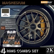 Samurai Spray Paint Car 4 Sport Rim Set - Magnesium/Gold/Silver/Black/Bronze/Pearl White Sparkling