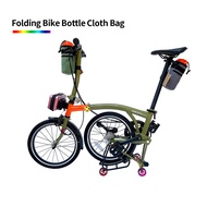 Folding Bike Bottle Bag Portable Handlebar Saddle Bags For Brompton Mountain Road Bicycle Storage Bags Cup Phone Holder