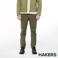 【HAKERS 哈克士】男 STRONG DEFENSE彈性快乾抗UV可拆式長褲(橄綠)