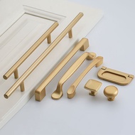 ●⊙◎KK&amp;FING Simple Style Sand Gold Kitchen Cabinet Door Handles Matte Gold Aluminum Alloy Drawer Pulls Furniture Handle H