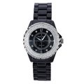 Royal Crown - 39mm時尚黑陶瓷腕錶 RC手錶 女錶對錶 氣質名媛女錶