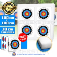 Archery Target Butt Shooting Target Foam Target Board 100cmx100cmx10cm For Tournament use White PE Foam