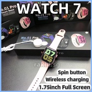 Series 7 Smart Watch NO.01 Pro Support wireless charging Rotate Crown 1.75 Inch Screen BT Call PK iwo13 Pro