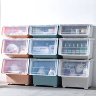 【日居良品】3入-斜口上掀蓋式可堆疊附輪加厚收納箱整理箱(小款30L)