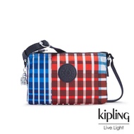 【KIPLING】個性撞色格紋三夾層配件包-CREATIVITY XB