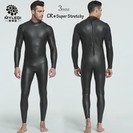 3mm Neoprene Wetsuits Snorkeling Scuba-Diving Surfing Smoothskin Triathlon Swimming Fullsleeve