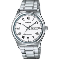Casio นาฬิกาข้อมือผู้ชาย เลขโรมัน สายสแตนเลส รุ่น MTP-V006 ของแท้ประกันศูนย์