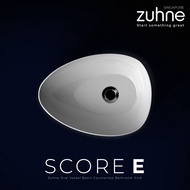 ZUHNE Egg Shape Bathroom Vessel Wash Basin Countertop Sink, 47 by 35 cm, Score Series