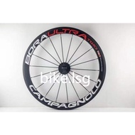 Bora Campagnolo 700x25C Red White Label Rim Brake Carbon Fiber Road Bike Wheelset