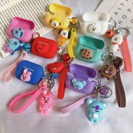 การ์ตูน BT21 3D Soft สำหรับ Airpods 1 2กรณี Airpods Pro กันกระแทก BT21ไร้สาย BT หูฟังฝาครอบป้องกันสำหรับ Apple Airpods 12ฝาครอบ Airpods Pro BT21ฝาครอบชุดหูฟัง iPhone สำหรับ Airpods 1 2 Pro
