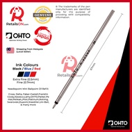 OHTO Refill D1 for Mini/MultiFunction Ballpoint Pens - EF/F | Standard D1 Mini Ballpoint Needlepoint Refill [1pc]