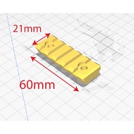3D Print Airsoft M-Lok 60mm Rail And Nut A0279 #MLOK #Water_gel_blaster #Mlok_nut #Side_rail