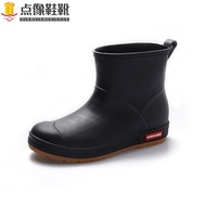 red wing safety boots Rain Boots Construction Site Rubber Shoes Waterproof Shoe Cover Men's Men's Fashion Warm Water