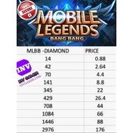 INSTANT TOPUP Mobile Legend Diamond / Mobile legend bang bang