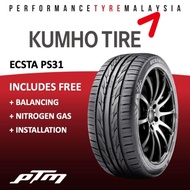 Kumho Ecsta PS31 195/55R15 TYRE TAYAR TIRE with FREE INSTALLATION Suitable for MYVI ALZA WIRA VIOS CITY