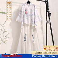 ❁Fast delivery of Hanfu Hanfu women's wear girls' suit large size women's improved new Hanfu women's Chinese style student's ancient Qipao suit trend Republic of China style Retro
