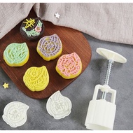 Longevity bun 5 pattern mooncake mould 寿桃月饼模 mooncake presser mold chinese new year double happiness 双喜