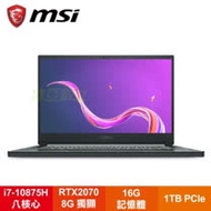 MSI Creator 15 A10SF-238TW 微星纖薄創作者筆電/i7-10875H/RTX2070 8G/16G/1TB PCIe/15.6吋 UHD 4K/W10-PRO/白色背光鍵盤/含