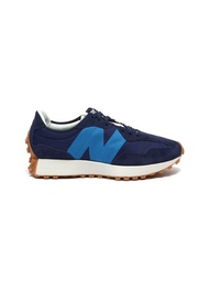 NEW BALANCE 327 REFINED LEARNING SUEDE PANELLED NYLON SNEAKERS