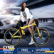 Ready Stock Authentic Begasso 26/24/20 inch 24 Speeds Foldable Mountain Bike Shimano Gear System Disc Brake Folding Bicycle Foldable Bicycle Hot Sales