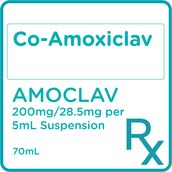 AMOCLAV Amoxicillin + Clavulanic Acid 200 mg/28.5 mg Oral Suspension 70 mL [PRESCRIPTION REQUIRED]