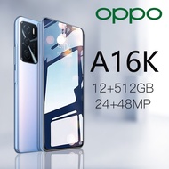 ✿โทรศัพท์มือถือ OPPO A16K ของเเท้100 โทรศัพท์ 512GB ราคาถูกโทรศัพท์มือถือ 5G SmartPhone สองซิม มือถือ Android☃