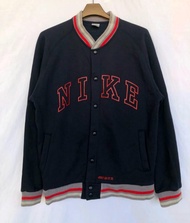 NIKE 絕版美品 L號 厚磅 刷絨刷毛超暖 復古膠印 刷毛 棒球外套 保暖 時尚 飛行外套