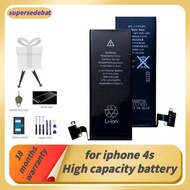 Supersedeba 6S แบตเตอรี่ Batโน้ตดนตรีสำหรับ Iphone 6S Plus สำหรับ Iphone 4 4S 5 5S 5c Se 6 6 Plus 6S แบตเตอรี่ Mobiele Telefoon อุปกรณ์เสริม