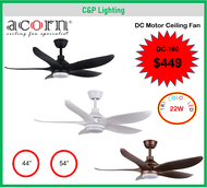 Acorn Veloce DC-160 44"/54" 5 Blades Ceiling Fan with LED and Remote Control
