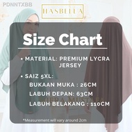 【NEW stock】❉₪♦(Ironless) Khimar Tudung Sarung Labuh Bidang 60 5XL | Sauk Plain Khimar Labuh Premium Lycra Jersey Muslima