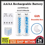 Beston 3000mAh AA/AAA Rechargeable Battery 4pcs High Performance Battery Pack