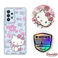 三麗鷗 Kitty Samsung Galaxy A53 5G 輕薄軍規防摔彩鑽手機殼-凱蒂粉幸運