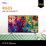 TCL R635 55 inch 4K QLED Smart TV 2020 | 1 Year Warranty | Free Installation, Next-Day Delivery | 55" Dolby Vision HDR Roku TV | THX Certified Game Mode | Voice Control with Siri, Alexa and Google | Integrated Cable Management | Airplay | VRR 120Hz