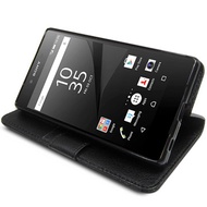 SONY Xperia Z5P 5.5吋精緻荔枝紋支架造型皮套 + 螢幕保護貼